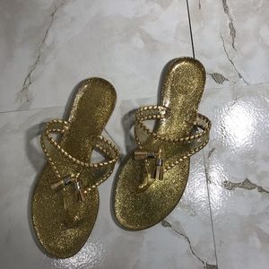 Gold Jack Rogers Sandals